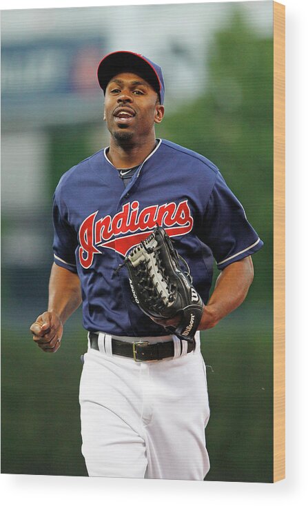 Michael Bourn Wood Print featuring the photograph Michael Bourn by David Maxwell