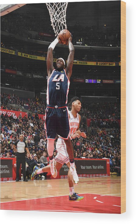 Montrezl Harrell Wood Print featuring the photograph Montrezl Harrell by Andrew D. Bernstein