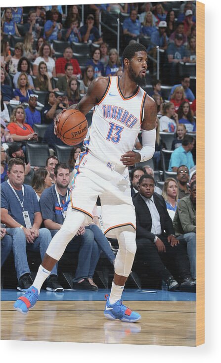 Paul George Wood Print featuring the photograph Paul George by Layne Murdoch