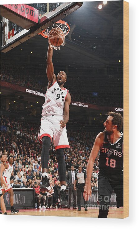 Nba Pro Basketball Wood Print featuring the photograph Serge Ibaka by Ron Turenne