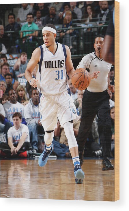 Nba Pro Basketball Wood Print featuring the photograph Seth Curry by Glenn James