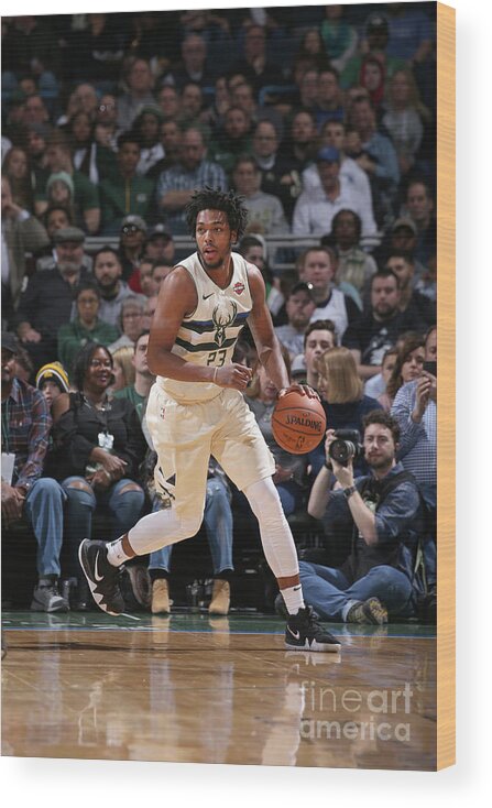 Nba Pro Basketball Wood Print featuring the photograph Sterling Brown by Gary Dineen
