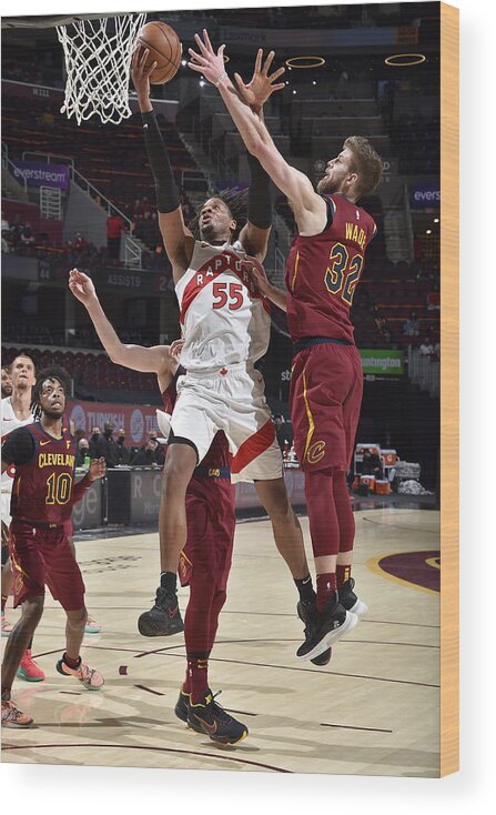 Nba Pro Basketball Wood Print featuring the photograph Toronto Raptors v Cleveland Cavaliers by David Liam Kyle