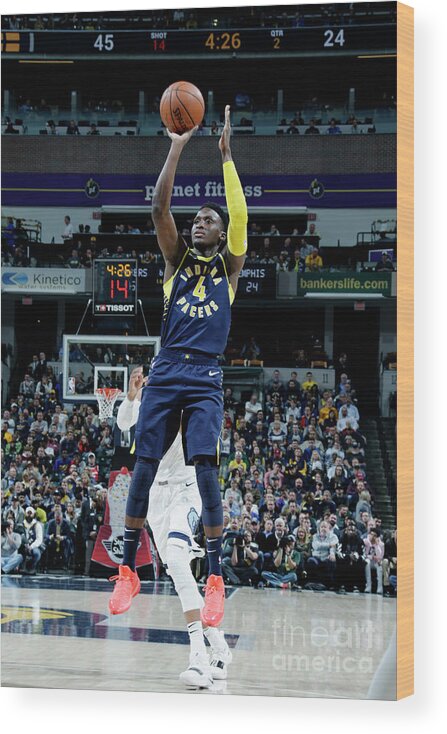 Victor Oladipo Wood Print featuring the photograph Victor Oladipo by Ron Hoskins