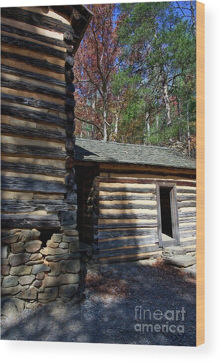 Cades Cove Wood Print featuring the photograph Vintage Cabin #3 by Phil Perkins