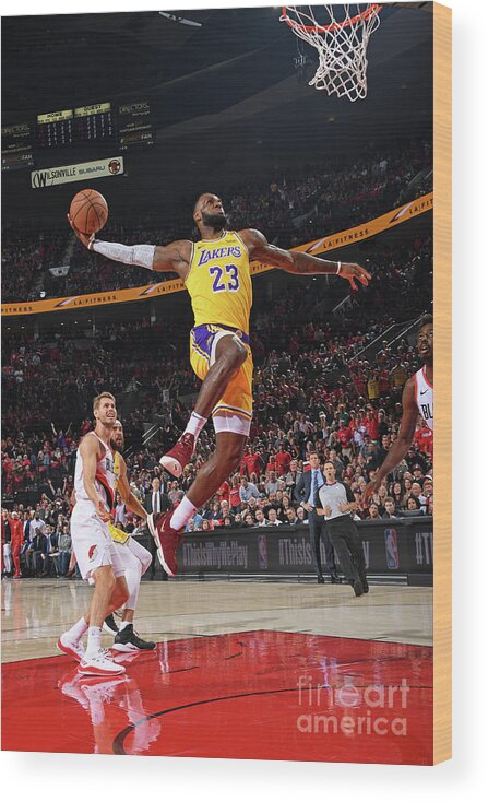 Lebron James Wood Print featuring the photograph Lebron James #33 by Andrew D. Bernstein