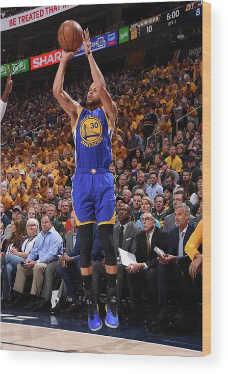 Playoffs Wood Print featuring the photograph Stephen Curry by Andrew D. Bernstein