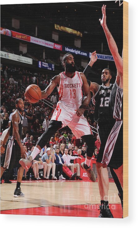 Nba Pro Basketball Wood Print featuring the photograph James Harden by Bill Baptist