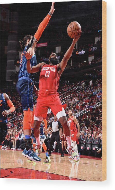 James Harden Wood Print featuring the photograph James Harden by Bill Baptist