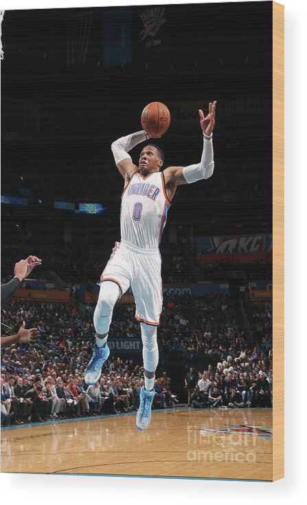 Russell Westbrook Wood Print featuring the photograph Russell Westbrook #37 by Layne Murdoch