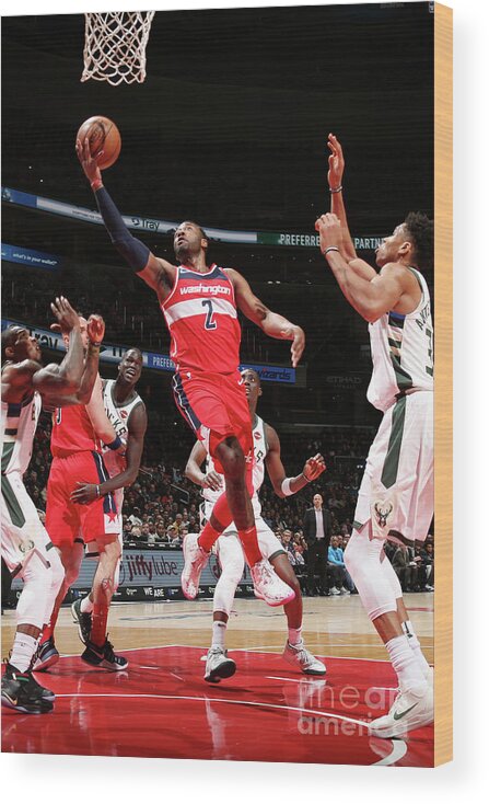 Nba Pro Basketball Wood Print featuring the photograph John Wall by Ned Dishman