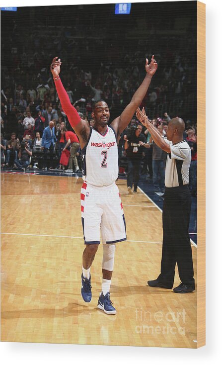 Playoffs Wood Print featuring the photograph John Wall by Ned Dishman