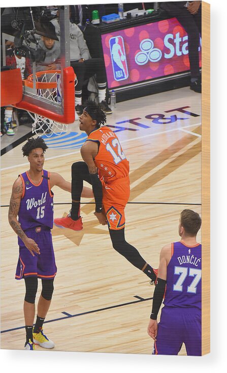 Ja Morant Wood Print featuring the photograph 2020 NBA All-Star - Rising Stars Game by Bill Baptist