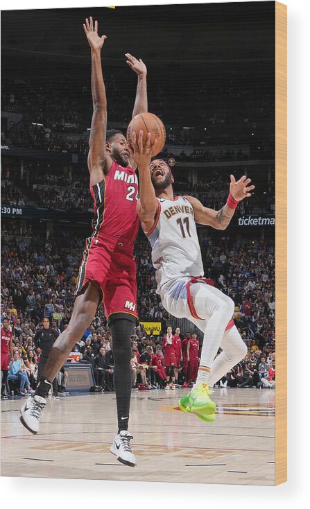 Playoffs Wood Print featuring the photograph 2023 NBA Finals - Miami Heat v Denver Nuggets #4 by Jesse D. Garrabrant