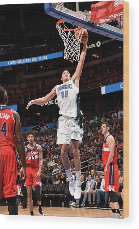 Nba Pro Basketball Wood Print featuring the photograph Aaron Gordon by Gary Bassing