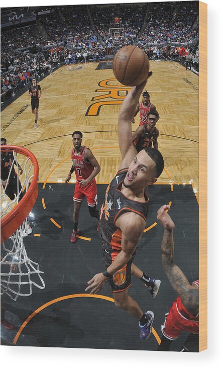 Jalen Suggs Wood Print featuring the photograph Chicago Bulls v Orlando Magic by Fernando Medina