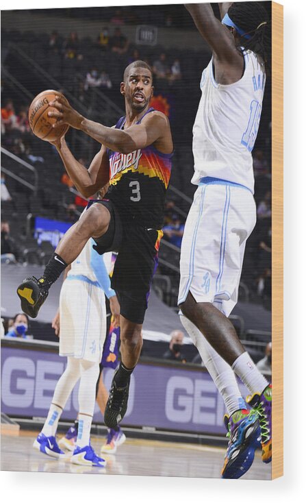 Chris Paul Wood Print featuring the photograph Chris Paul #4 by Barry Gossage