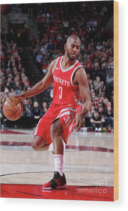 Nba Pro Basketball Wood Print featuring the photograph Chris Paul by Sam Forencich