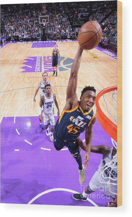 Nba Pro Basketball Wood Print featuring the photograph Donovan Mitchell by Rocky Widner