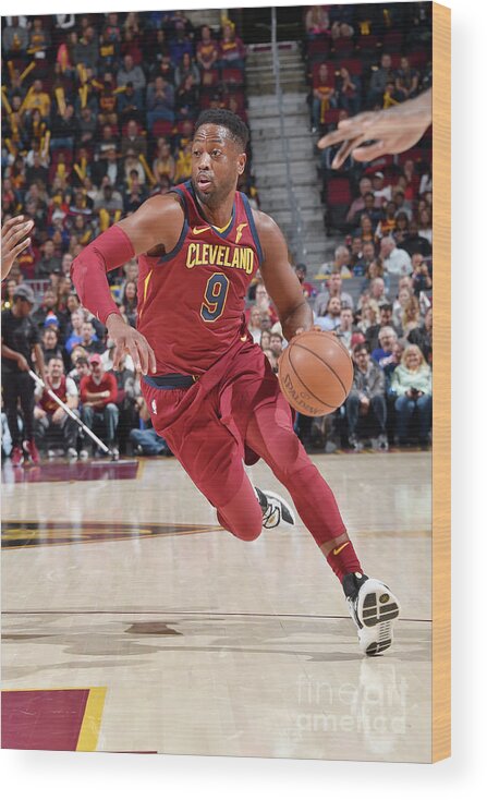 Dwyane Wade Wood Print featuring the photograph Dwyane Wade #4 by David Liam Kyle