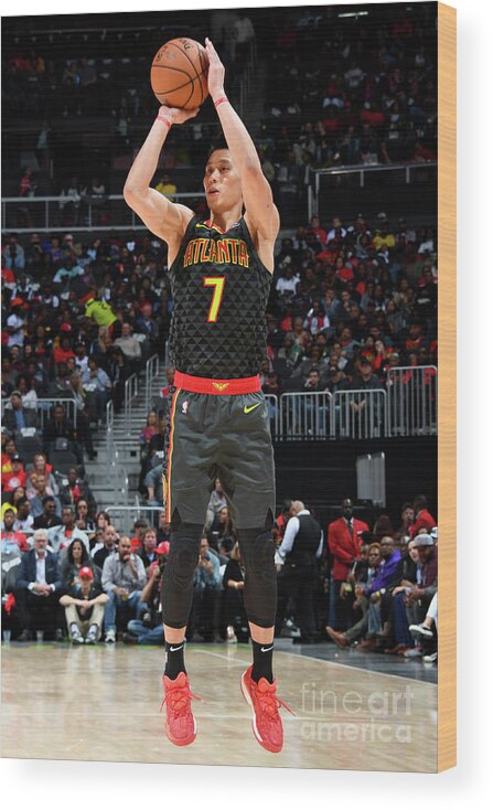 Atlanta Wood Print featuring the photograph Jeremy Lin by Scott Cunningham