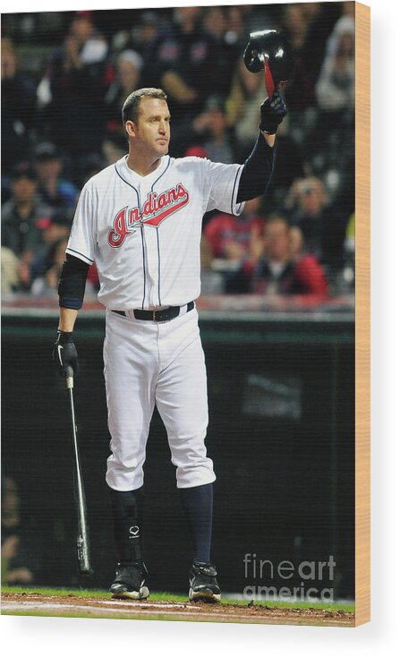 Crowd Wood Print featuring the photograph Jim Thome by Jason Miller