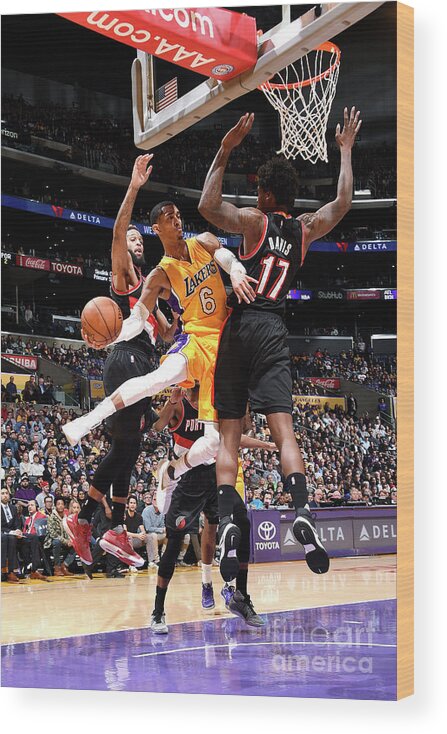 Nba Pro Basketball Wood Print featuring the photograph Jordan Clarkson by Andrew D. Bernstein