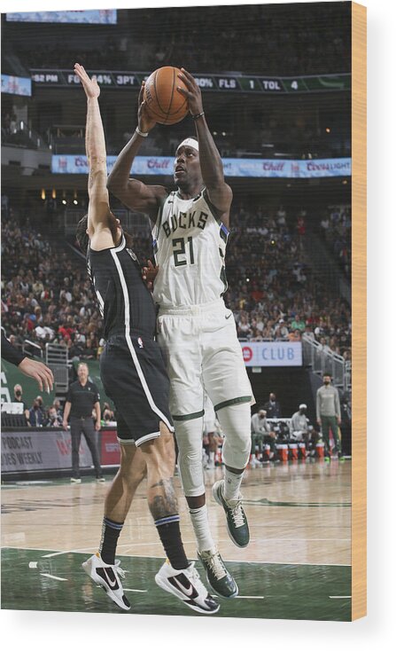 Playoffs Wood Print featuring the photograph Jrue Holiday by Gary Dineen