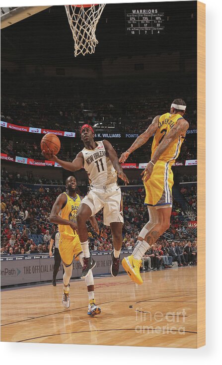 Smoothie King Center Wood Print featuring the photograph Jrue Holiday by Layne Murdoch Jr.
