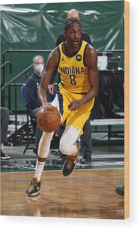 Justin Holiday Wood Print featuring the photograph Justin Holiday by Gary Dineen