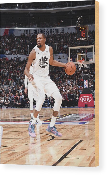 Kevin Durant Wood Print featuring the photograph Kevin Durant #4 by Andrew D. Bernstein