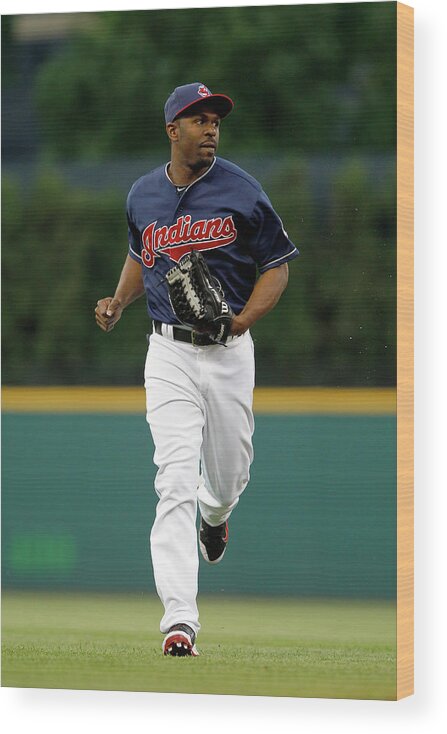Michael Bourn Wood Print featuring the photograph Michael Bourn #4 by David Maxwell