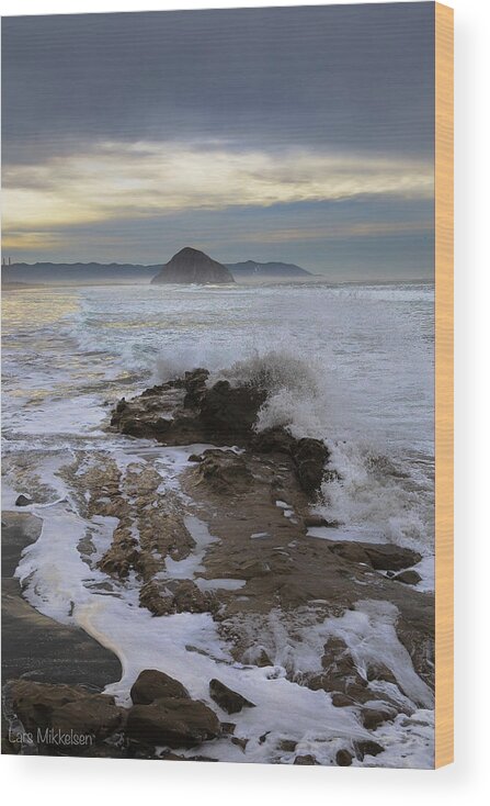 Morro Bay Wood Print featuring the photograph Morro Rock #5 by Lars Mikkelsen