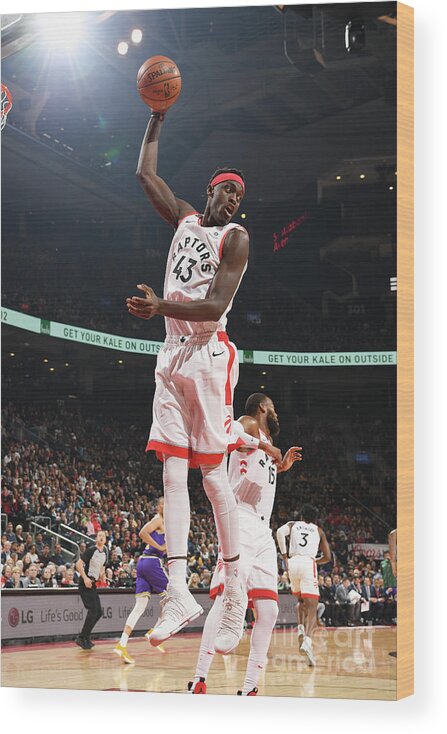 Pascal Siakam Wood Print featuring the photograph Pascal Siakam by Ron Turenne