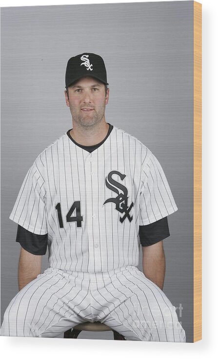 Media Day Wood Print featuring the photograph Paul Konerko by Ron Vesely