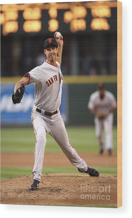 People Wood Print featuring the photograph Randy Johnson #4 by Otto Greule Jr