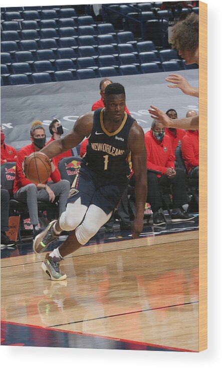 Zion Williamson Wood Print featuring the photograph Zion Williamson by Layne Murdoch Jr.