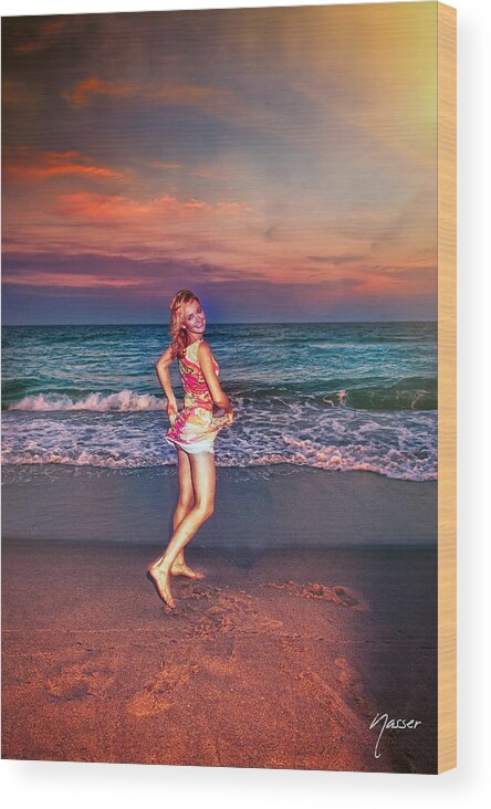 Collector Gallery Wood Print featuring the photograph 4134 Suzy Mae Love Affair Delray Beach IVCXXXIV by Amyn Nasser Fashion Photographer