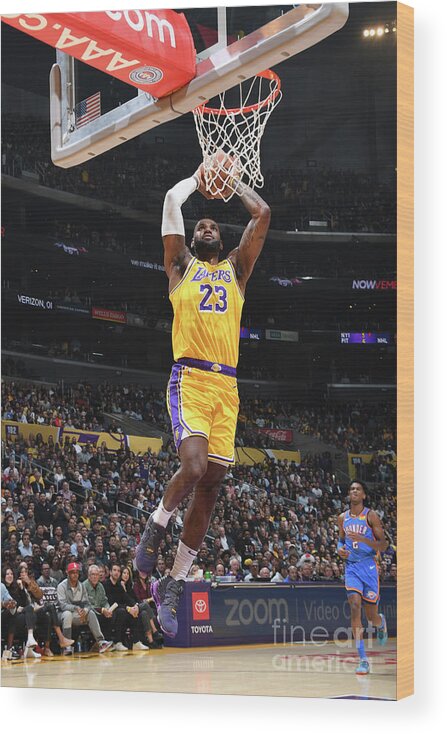 Lebron James Wood Print featuring the photograph Lebron James #43 by Andrew D. Bernstein