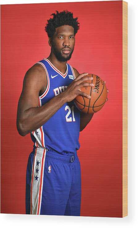 Joel Embiid Wood Print featuring the photograph Joel Embiid #46 by Jesse D. Garrabrant