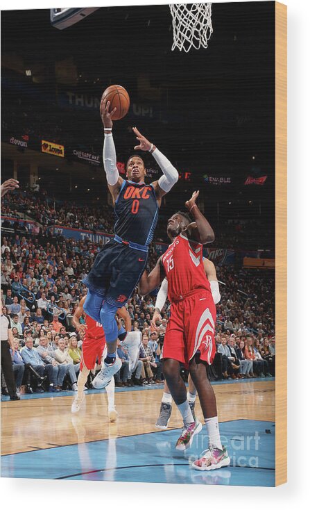 Russell Westbrook Wood Print featuring the photograph Russell Westbrook by Layne Murdoch