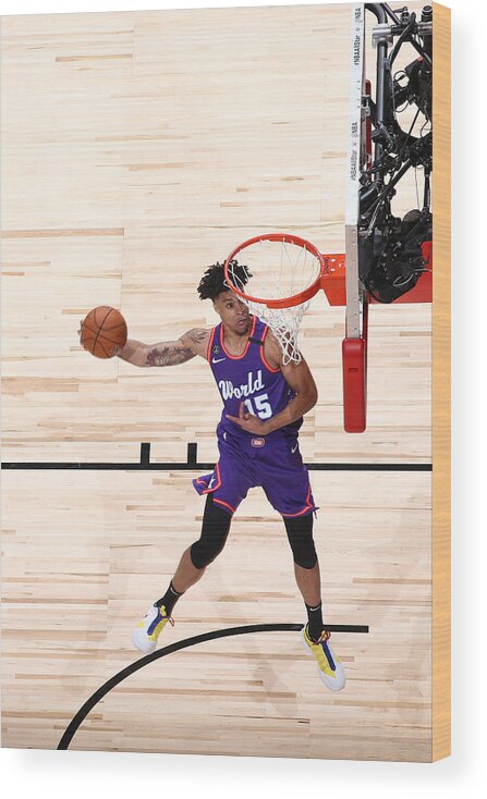 Brandon Clarke Wood Print featuring the photograph 2020 NBA All-Star - Rising Stars Game by Nathaniel S. Butler
