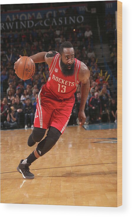 James Harden Wood Print featuring the photograph James Harden #5 by Layne Murdoch