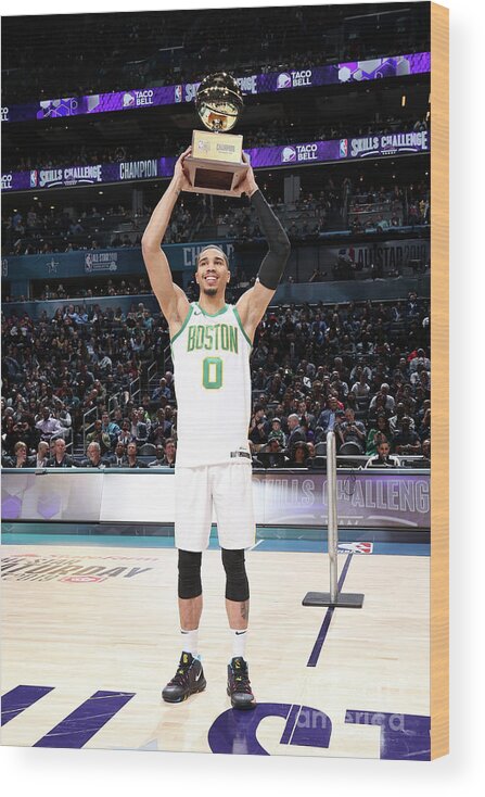 Nba Pro Basketball Wood Print featuring the photograph Jayson Tatum by Nathaniel S. Butler