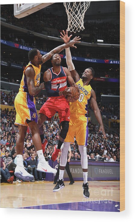 Nba Pro Basketball Wood Print featuring the photograph John Wall by Andrew D. Bernstein