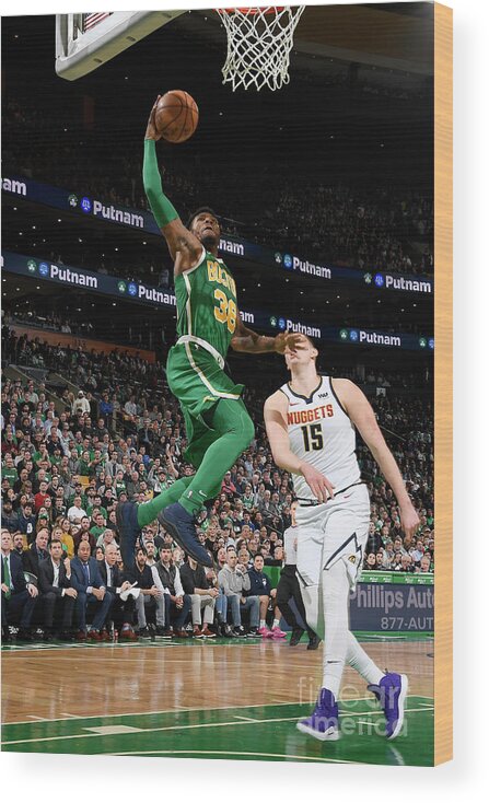 Nba Pro Basketball Wood Print featuring the photograph Marcus Smart by Brian Babineau