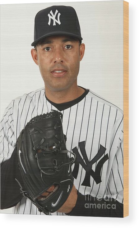 Media Day Wood Print featuring the photograph Mariano Rivera by Nick Laham
