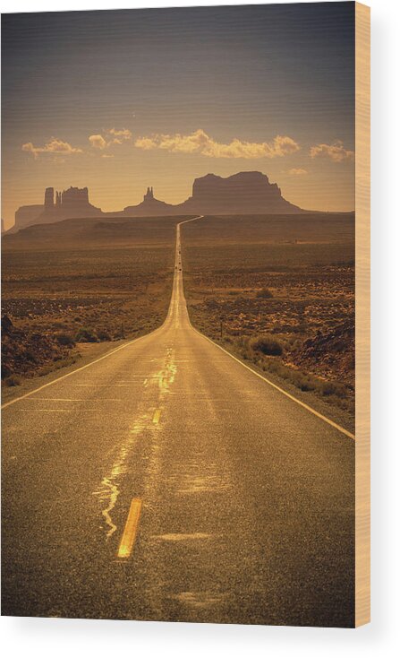 163 Wood Print featuring the photograph Monument Valley Highway #5 by Alan Copson
