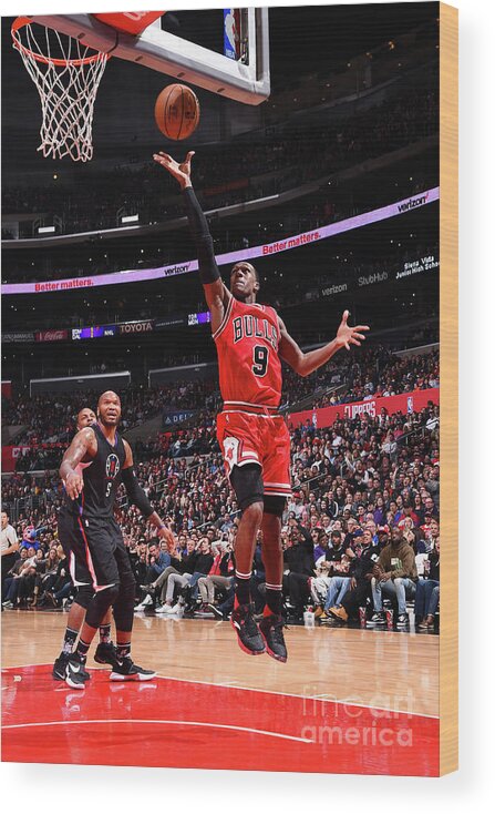 Nba Pro Basketball Wood Print featuring the photograph Rajon Rondo by Andrew D. Bernstein