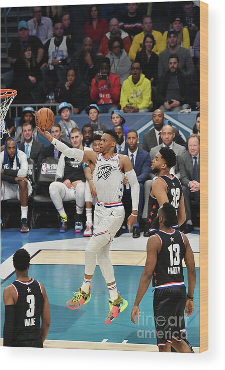 Nba Pro Basketball Wood Print featuring the photograph Russell Westbrook by Jesse D. Garrabrant